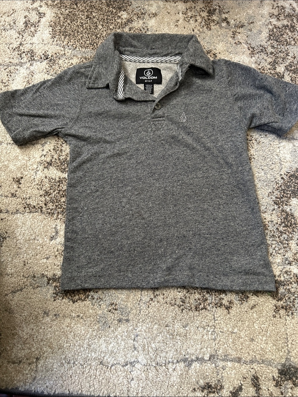 Volcom Heather Gray Boys Polo Shirt